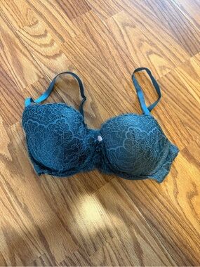 Victoria's Secret Lace Balconette Bra - Teal Green